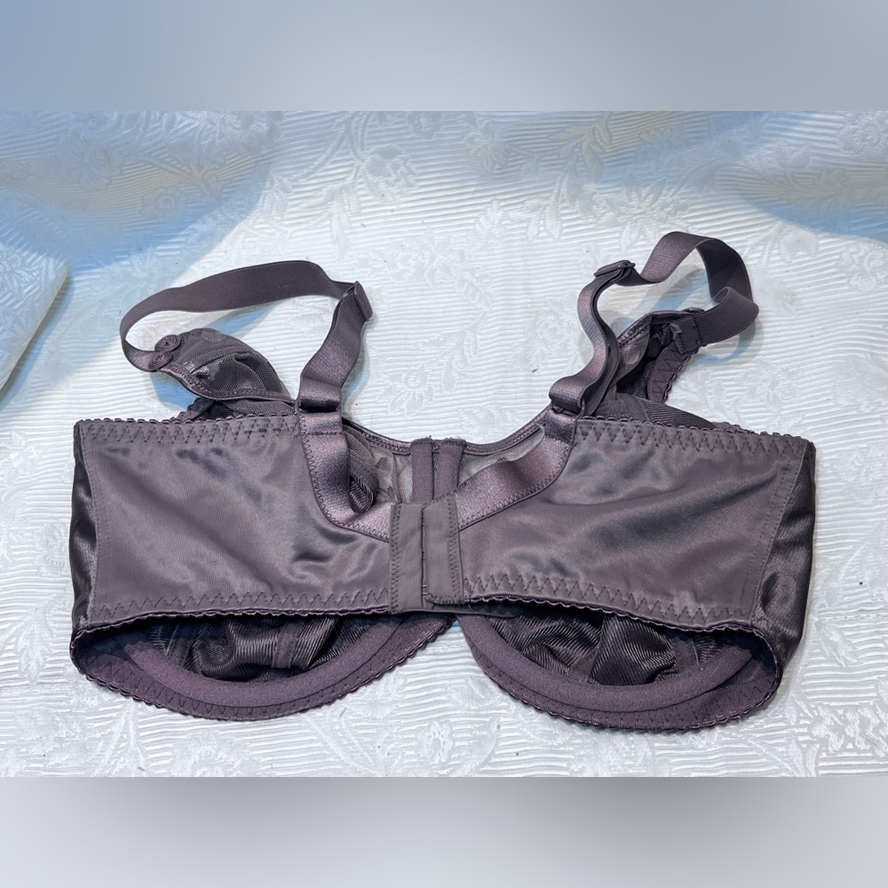 FitFully Yours Underwire Bra Lingerie 36I Brown Polka Dots - Picture 2 of 4